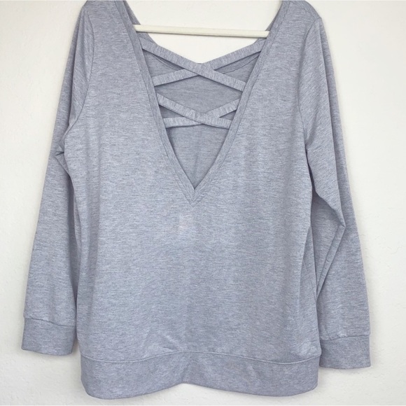 NWOT Torrid French Terry Long Sleeve Lattice Back Active Sweatshirt Sz 2XL - Picture 4 of 9